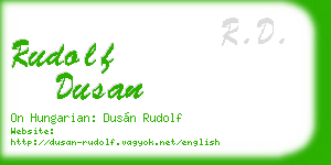 rudolf dusan business card